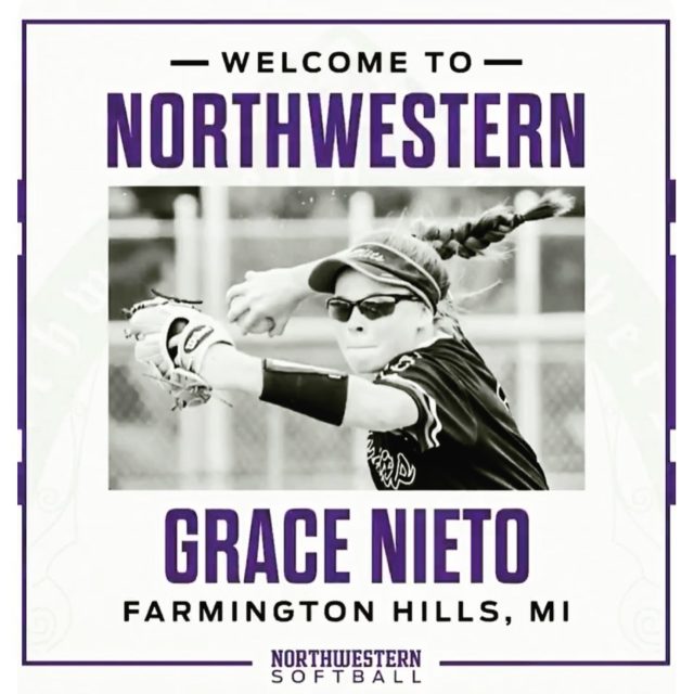 Congratulations Gracie! We are so proud of you and can’t wait to watch you on the field at Northwestern! Go Cats!